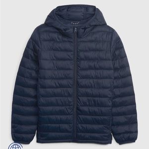 GAP Kids Lightweight Puffer Jacket Sz M (8) Navy Blue